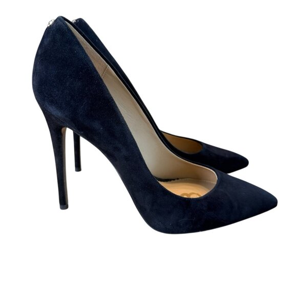 Sam Edelman Women’s Danna Pointed Toe Heel Black Suede Size 10 - Picture 1 of 6